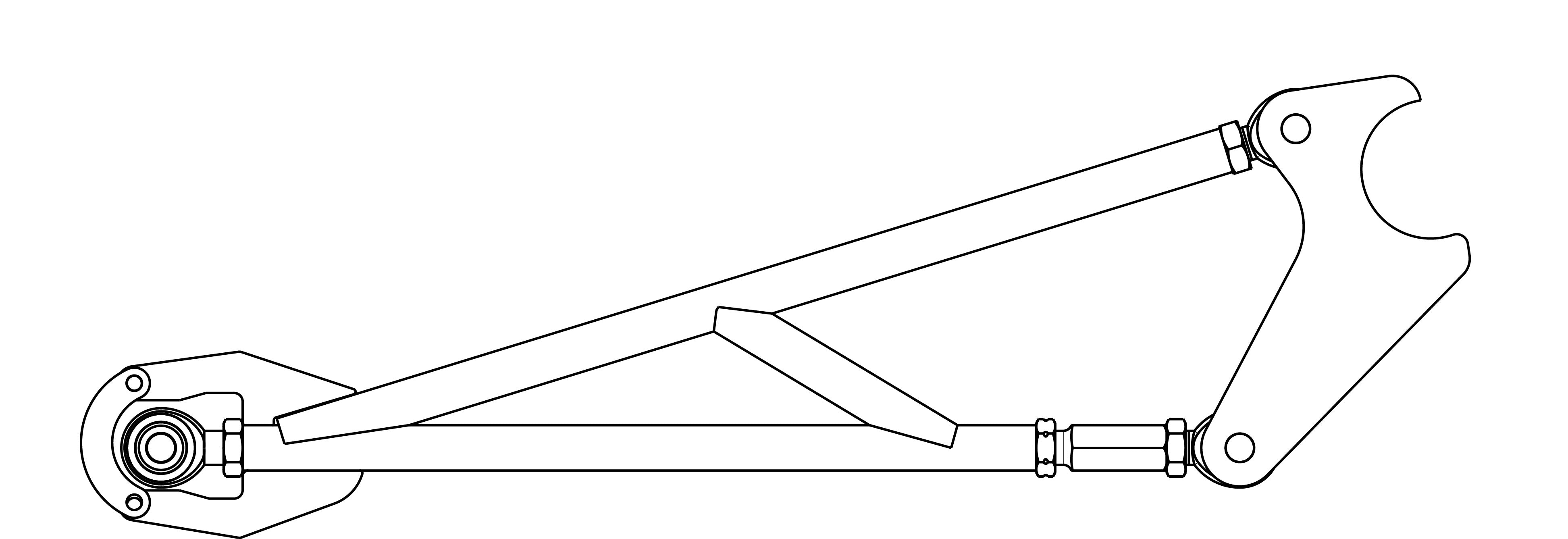 32" Double Adjustable Ladder Bars With Standard Rod Ends