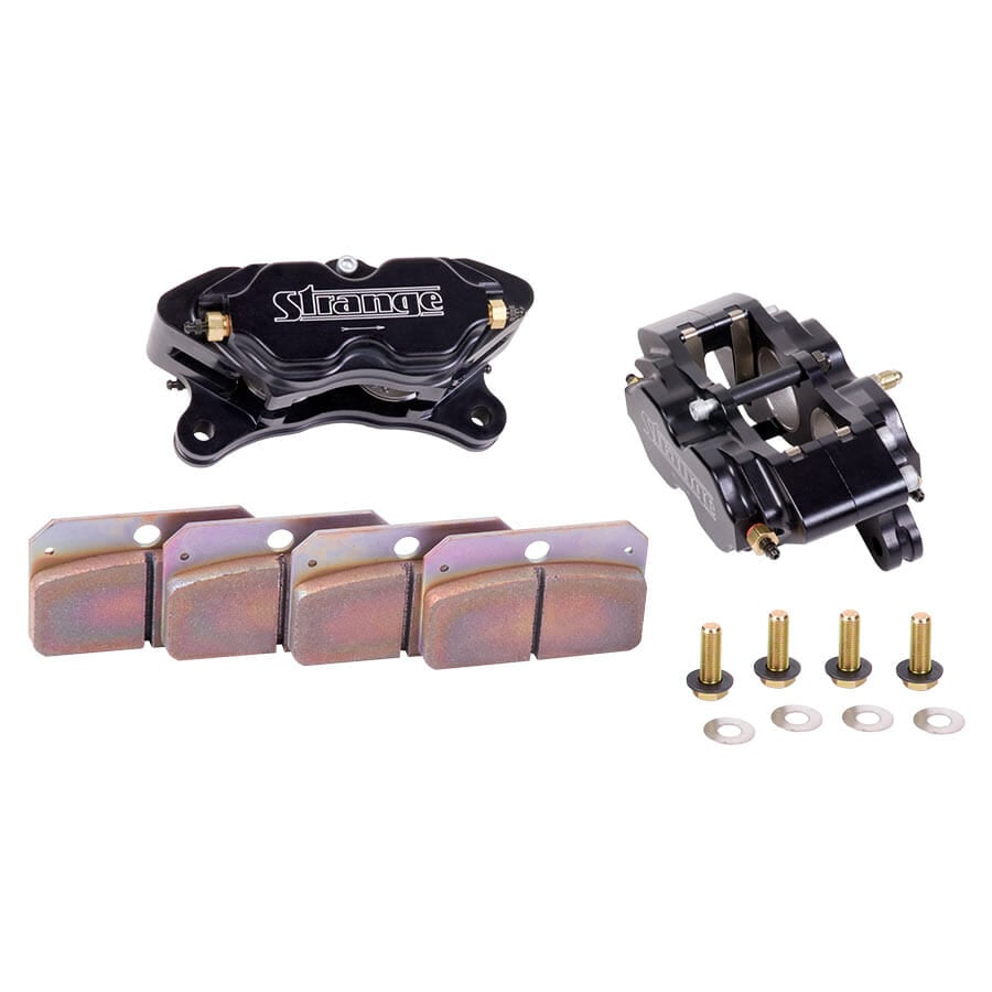 B1855-Pro Series 4 Piston Directional Caliper Kit  With Hard Metallic Brake Pads &amp; Mounting Hardware