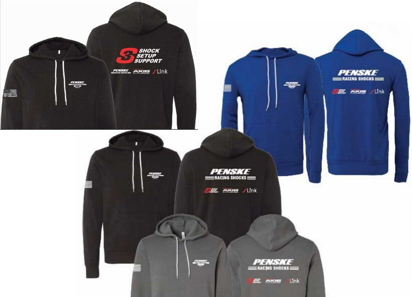 Penske Racing Shocks or S3 Hooded Sweatshirts