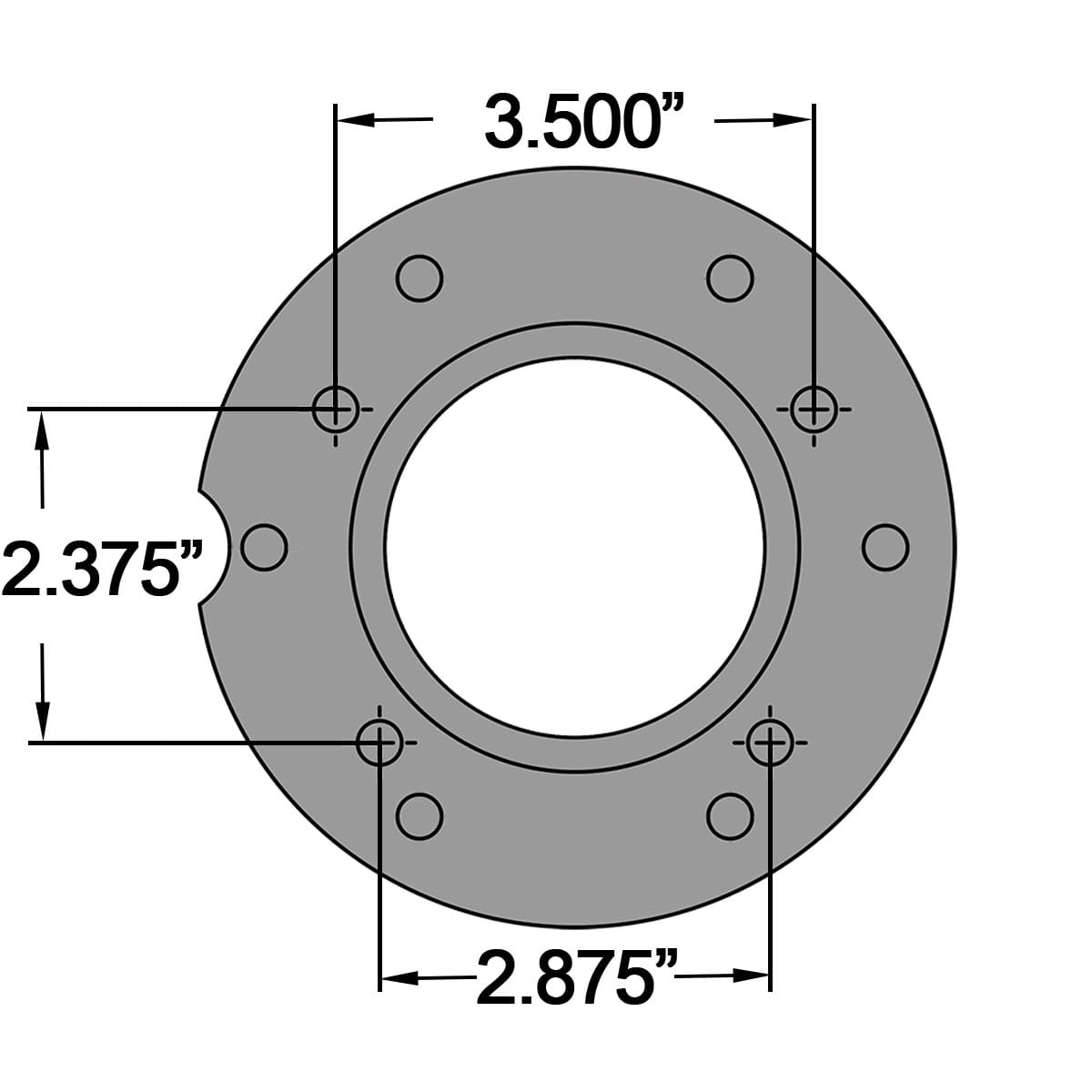 Strange Pro Series Rear Brake Kit | For One Piece Aluminum Dragster Housing | 1 Pc Rotors, 4 Piston Calipers & DTC-30 Semi Metallic Pads