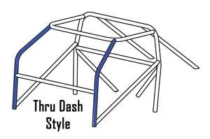 2015 - 2020 Volkswagen  GTI 10 Point Roll Cage EWS Mild Steel Through Dash